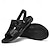 preiswerte Urlaubsandalen-Herren Sandalen Spaziergang Lässig Mikrofaser Bequem Rutschfest Atmungsaktiv Loafer Schwarz Braun Sommer Frühling Herbst
