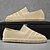 cheap Slip-On Casual Shoes-Men's Beige Vacation Espadrilles with Woven Design – Comfortable and Stylish Footwear for Summer and Beach Outings