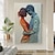 baratos Pinturas a Óleo-Pintura a óleo feita à mão, arte de parede pintada à mão, tela grossa abstrata para pessoas, decoração para casa, moldura esticada, pronta para pendurar