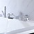 baratos Torneiras de Banheira-Torneira de Banheira - Contemporâneo Moderno Galvanizar Banheira Romana Vãlvula Latão Bath Shower Mixer Taps