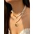 abordables Accessoires de vacances-Ensemble de colliers bohèmes superposés en coquillages et perles pour femmes – pendentif turquoise de style plage et breloques dorées pour les vacances d'été et les festivals