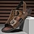 preiswerte Urlaubsandalen-Herren Sandalen Spaziergang Lässig Mikrofaser Bequem Rutschfest Atmungsaktiv Loafer Schwarz Braun Sommer Frühling Herbst