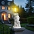 abordables Éclairages pour allées-1 pc LED extérieur paysage lumières ange câlin livre mère et enfant résine suspension lampe cour jardin pelouse chemin parc paysage lampe lampe décorative