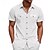 preiswerte Freizeithemden für Herren-Herren Hemd Sommerhemd Freizeithemd Strandhemd Knopfhemd Schwarz Weiß Gelb Marineblau Braun Kurzarm Einfach Revers Urlaub Hawaiianisch Fronttasche Bekleidung Polyester Mode Lässig Bequem