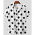 cheap Men's Button Up Shirts-Men's Shirt Summer Shirt Casual Shirt Beach Shirt Button Up Shirt Black White Yellow Short Sleeve Polka Dot Lapel Vacation Hawaiian Clothing Apparel Polyester Fashion Casual Comfortable