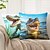 baratos estilo animal-Capa de Almofada Decorativa engraçada com Crocodilo 1PC Almofada Quadrada Macia para Sofá Capa de Almofada para Quarto Sala de Estar Cadeira