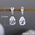 abordables Pendientes-Mujer Pendiente Pera Gota Elegante Aretes Joyas Blanco / Morado Para Boda Fiesta 1 Par