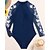 Χαμηλού Κόστους Rash Guards One Pieces-Γυναικεία Προστατευτικά Μαγιό Ζωγραφιά Ριγέ Κουρελού Μποστινό Φερμουάρ Σπαντέξ Προστασία από τον ήλιο UV UPF50+ Γρήγορο Στέγνωμα Μακρυμάνικο Μαγιό Σέρφινγκ Παραλία Θαλάσσια Σπορ Καλοκαίρι