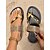 billiga Semester Sandaler-slip-on sandaler i strass för kvinnor – glänsande svarta kors och tvärs för strandfester, sommarfester och avslappnade glamlooks