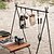 abordables Cocina de campamento-Trípode plegable para acampar, estante colgante con 4 ganchos, almacenamiento portátil de utensilios de cocina para exteriores, estante plegable para acampar al aire libre