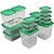 cheap Kitchen Storage-17PCS Food Container Fridge Bins, Leakproof Food Grade Plastic Various Sizes with Lid for Leftover Meals
