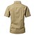 abordables Chemises de travail pour hommes-Homme Chemise Chemise d&#039;été Chemise Décontractée Chemise Boutonnée Chemise Cargo Bleu Denim Noir Jaune Rouge Kaki Manche Courte Uni Col de chemise Vacances Hawaïen Avec Poches Vêtement Tenue 100