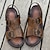 preiswerte Urlaubsandalen-Herren Sandalen Spaziergang Lässig Mikrofaser Bequem Rutschfest Atmungsaktiv Loafer Schwarz Braun Sommer Frühling Herbst