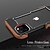 economico Cover per iPhone-Custodia in legno e metallo per iPhone 15 Pro Max 14 Plus 13 12 11 Pro Max X XR XS – protezione antiurto agli angoli copertura in lega di alluminio di colore solido