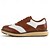 preiswerte Herren Golfschuhe-Rote und marineblaue Golfschuhe für Herren – leistungsstarke Schnürsneaker mit Lederdetails für Golf, Sport und Freizeit