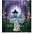 abordables Éclairages pour allées-1 pc LED extérieur paysage lumières ange câlin livre mère et enfant résine suspension lampe cour jardin pelouse chemin parc paysage lampe lampe décorative