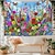 billige landskabstæppe-Landskab Lille Marguerite Tapestry Stor Tapestry Mural Dekor Fotograf Baggrund Blanket Gardin Hjem Soveværelse Stue Dekoration