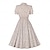 preiswerte Kleider-Retro Vintage 1950er Kleid Swing-Kleid Blumen Kostüm Damen Karneval Maskerade Alltagskleidung Junggesellinnenabschiedsparty Erwachsene Kleid Abschlussballkleider