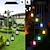 preiswerte Projektorlampe und Laser-Projektor-Solar 6 LED Windspiellicht IP65 wasserdicht Hängelaterne Warm Gelb Leuchten für Terrasse Balkon  Garten Dekoration