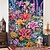 billige landskapsteppe-Floral Lilje Hengende Teppe Veggkunst Stor Tapestry Mural Dekor Fotograf Bakgrunn Teppeserviett Gardin Hjem Soverom Stue Dekorasjon