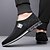 billiga Tillfällig-svarta slip-on sneakers för män med texturerad design – bekväma skor för vardags- och vardagsbruk