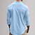 abordables Tenue d&amp;#39;affaires décontractée-Homme Chemise en coton et lin Uni Vacances Noir Blanche Kaki Gris foncé manche longue Col grand-père Vêtement Tenue