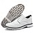 preiswerte Herren Golfschuhe-Weiße Brogue-Golfschuhe für Herren – strapazierfähige Schnür-Sneaker aus Kunstleder mit perforierten Details für Golf- und Sportbegeisterte