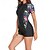billige One Piece rash guards-Dame Udslæt Guard badedragt Forside Lynlås Spandex UV Solbeskyttelse UPF50+ Hurtigtørrende Kortærmet Badetøj Badedragt Surfing Strand Vandsport Sommer