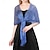 billige Sjal-Kvinne Wrap Elegant Solbeskyttelse Uten Ermer Polyester Bryllup Wraps Med Ren Farge Bryllup Sommer