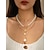 abordables Accessoires de vacances-Ensemble de colliers bohèmes superposés en coquillages et perles pour femmes – pendentif turquoise de style plage et breloques dorées pour les vacances d'été et les festivals