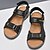 abordables sandalias de exterior-Sandalias deportivas para hombre con correas de velcro ajustables y plantilla acolchada: calzado duradero para actividades al aire libre y senderismo.