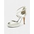 preiswerte Cocktail-Elfenbeinfarbene Slingback-Pumps aus Satin für Damen mit offener Spitze und Stilettoabsatz – elegante Cocktail-Partyschuhe für besondere Anlässe