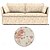 billige Sofatrekk-Sofatrekk i 100 % bomull, egnet for Backsälen-sofa, blomstermotiv, vattert