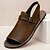 cheap Vacation Sandals-Men&#039;s Brown Faux Leather Slingback Sandals with Adjustable Buckle - Versatile Footwear for Outdoor and Casual Wear