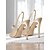 economico cocktail-Scarpe con tacco a spillo da donna in raso color champagne con strass - eleganti tacchi a spillo a punta per cocktail party e occasioni formali
