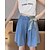 billige Underdele-Børn Pige Shorts Helfarve Gade Bind knude Skole 4 år + Sommer Lyseblå