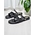 economico Sandali Eleganti-sandali piatti da donna con cinturini bianchi e design incrociato - scarpe estive slip-on minimaliste per appuntamenti casual e outfit quotidiani