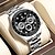 abordables Relojes mecánicos-Reloj de lujo para hombre, cronógrafo, resistente al agua, luminoso, con fecha, de pulsera, deportivo para exteriores, de acero inoxidable, de cuarzo.