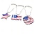 cheap Shower Curtains-1pc 4th of July Shower Curtain Hooks With Ball Bearings, American Patriotic Blue White Red Curtain Tiebacks, Independence Day For Bathroom Accessories