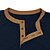 baratos Camiseta Henley Casual-Homens Camisa Henley Camisetas Manga Curta Henley Verão Primavera Retalhos Moda Designer Casual Botões Ao ar livre Casual Diário Preto Azul Marinha Azul Top Tee para Homens