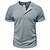 cheap Casual Henley Tee-Men's Waffle Henley Shirt Tee Short Sleeve Solid Color Plain Solid Casual Buttons Henley Outdoor Casual Daily Summer Spring &amp;  Fall Dark Brown Black Gray Henley T-Shirt