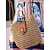 ieftine Genți Poștaș-geantă crossbody pentru femei din paie țesută cu curea din piele - geantă elegantă în stil boho pentru vară, plajă și ieșiri casual