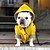 baratos capa de chuva-Capa de chuva impermeável para cachorro, poncho com capuz, capa de chuva para animais de estimação com furo para guia para cães pequenos, médios e grandes