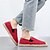 abordables Chaussures sans lacets &amp; mocassins-Chaussures espadrilles rouges à enfiler pour hommes avec semelle en jute - chaussures d&#039;été confortables et à la mode pour un usage quotidien