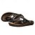 preiswerte Urlaubsandalen-Herren-Flip-Flops aus braunem Kunstleder im Vintage-Stil mit robuster Anti-Rutsch-Sohle – Outdoor-Zehentrennersandalen für Sommerwanderungen, Strandabenteuer und den täglichen Freizeitgebrauch