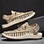 abordables Sandalias de Vacaciones-Zapatillas deportivas para hombre en color beige y tostado, con parte superior de punto y suela flexible para actividades al aire libre y uso diario.