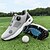 preiswerte Herren Golfschuhe-Weiß-blaue Golfschuhe für Herren mit atmungsaktivem Mesh-Obermaterial – erstklassiger Komfort und Stabilität für Golfbegeisterte
