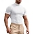 economico Magliette casual da uomo-Per uomo Maglietta Camicia a Maniche Corte Manica Corta Dolcevita Estate Semplice Moda Designer Essenziale Classico Vacanza Streetwear Uscire Marrone Grigio Maglietta Top per Uomo