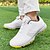 preiswerte Herren Golfschuhe-Herren Sneaker Golfschuhe Mikrofaser Wasserdicht Bequem Rutschfest Loafer Schwarz Weiß Blau