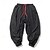 ieftine Clasic-Bărbați Jogger Pantaloni de in Pantaloni Pantaloni de vară Pantaloni de plajă Cordon Talie elastică Drop Crotch Simplu Zilnic Sală de Fitness Haine de strada Casual Hip-Hop Potrivire Largă Negru Alb